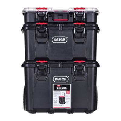 2. Set of 3 Stack"N"Roll KETER boxes