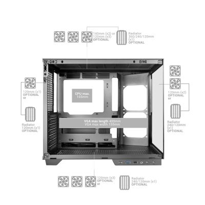 12. TACENS MARS MC-MIRAGE 7.2" IPS LCD ATX - housing