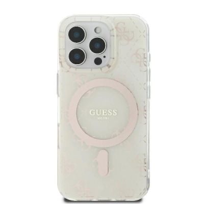 3. Guess IML 4G Background MagSafe iPhone 16 Pro Case - White