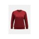 5. Peak Performance W Original Small Logo Crew Burgundy Sweatshirt