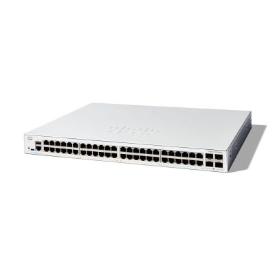Cisco C1300-48T-4G Network Switch, Managed, L2/L3, Gigabit Ethernet (10/100/1000), White