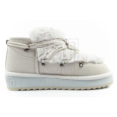 13. D.Franklin women's winter snow boots, fashionable fur lining, gray