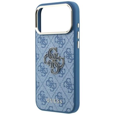 6. Guess 4G & Big Resin Logo Case for iPhone 17 Pro / 18 Pro - Light Blue