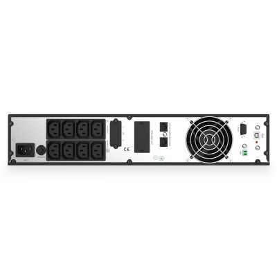18. Digitus Online Rack UPS 19" LCD, 1500VA/1500W, 3x12V/9Ah, 8xC13, USB, RS232, RJ45