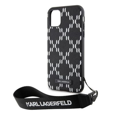 6. Karl Lagerfeld KLHCN61SAKLMBSK iPhone 11 / Xr 6.1" black/black hardcase Monogram Losange Saffiano