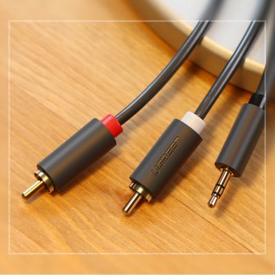 9. Ugreen AV102 10511 cable 3.5 mm mini jack (male) / 2RCA (male) 1.5m - gray