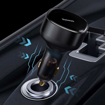 7. Car charger 2in1 33W 2x USB C (male) Baseus Enjoyment - black