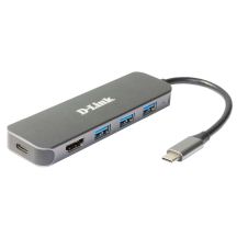 5-in-1 USB-C Hub with HDMI/1x HDMI, 3x USB 3.0, 1x USB-C Port