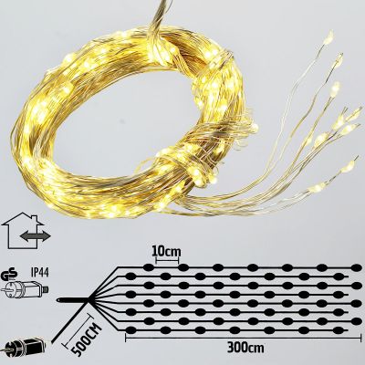 3. CHRISTMAS TREE LIGHTS LIGHT CASCADE WATERFALL OUTDOOR 300 LED WARM WHITE
