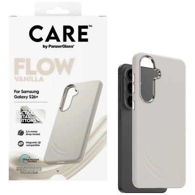 4. CARE by PanzerGlass Flow Vanilla Qi Case for Samsung Galaxy S26+ - Beige