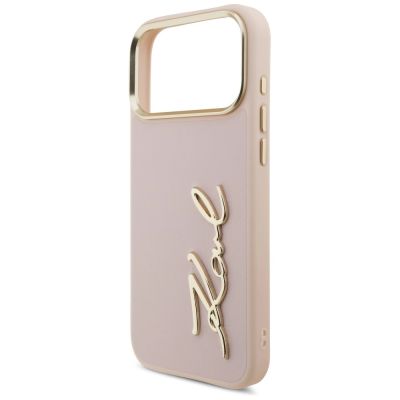 6. Karl Lagerfeld Karl Script Logo Case for iPhone 17 Pro Max - Pink