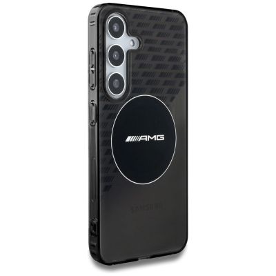 4. AMG Transparent Rhombs MagSafe Case for Samsung Galaxy S25 - Black