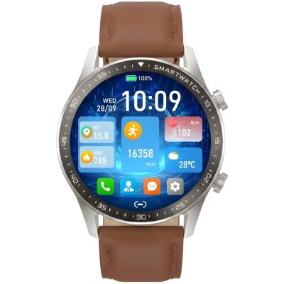 10. Smartwatch Gravity Silver 2 Straps GT10-8