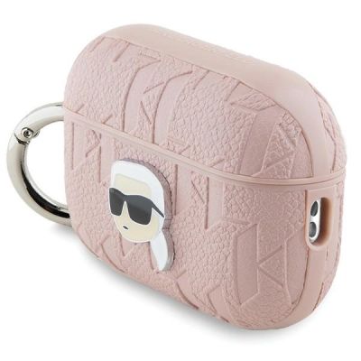3. Karl Lagerfeld Monogram Karl Head case for AirPods Pro 2 - pink