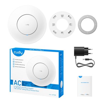 12. Access Point CUDY AP1300 AC1200 Dual Band Wi-Fi 1xGigabit Mesh