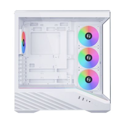 4. Lian Li Vector V100 PC Case, Midi-Tower, ATX, RGB, Tempered Glass - White