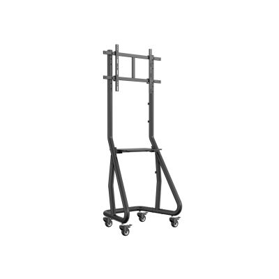 12. Flat Screen/Video Conferencing Cart - Extra Strong - Lockable - Plastic, Stainless Steel, Aluminum - Screen Size: 94-203 cm (37"-80")