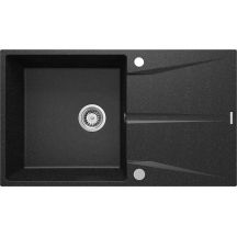 Single-bowl granite sink with drainer