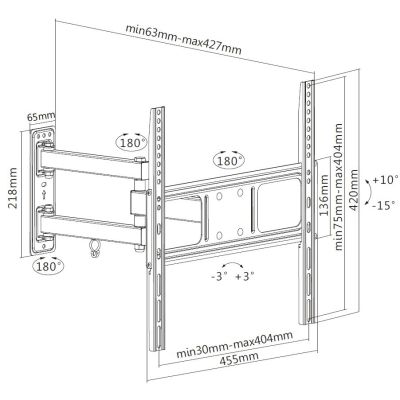 9. Equip 650341 TV Mount 139.7 cm (55") Black