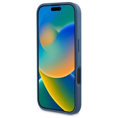 5. Guess 4G Printed Stripes MagSafe case for iPhone 16 - blue