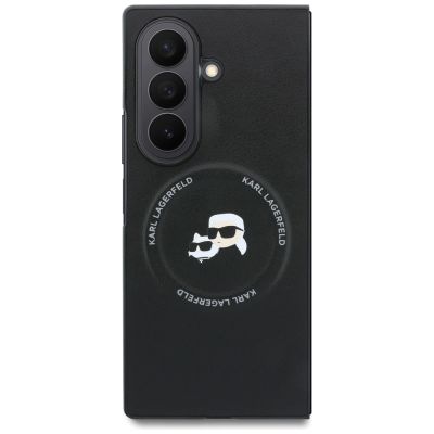 2. Karl Lagerfeld Karl&Choupette Pins MagSafe Case for Samsung Galaxy Z Fold 8 Ultra - Black