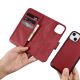 15. iCarer Wallet Case 2in1 Cover iPhone 14 Plus Anti-RFID Leather Flip Cover Red (WMI14220727-RD)