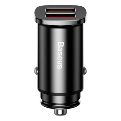 3. Baseus Square smart car charger 2x USB QC3.0 Quick Charge 3.0 SCP AFC 30W black (CCALL-DS01)
