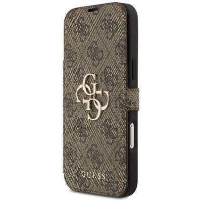 2. Guess Book 4G Metal Logo Case for iPhone 17 Pro Max - Brown