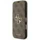 2. Guess Book 4G Metal Logo Case for iPhone 17 Pro Max - Brown