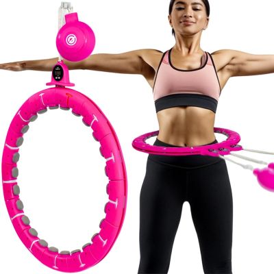 25. HULA HOP WITH MASSAGER, WEIGHTS AND COUNTER FUCHSIA ENERO FIT