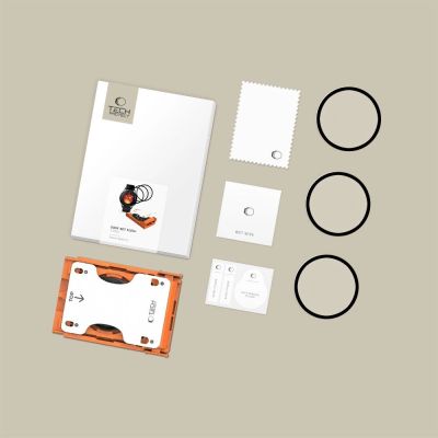 7. Tech-Protect Easy Set Flex+ 3-Pack Hybrid Glass for Xiaomi Watch 5 - Black