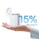 7. Baseus PicoGo 10000mAh 45W Powerbank with Built-in Cable and Display - White