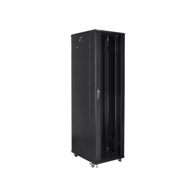 2. Lanberg FF01-8837-12B Single Section Cabinet (37U; 19''; 1833 mm / 800mm / 800 mm; floor-standing; Full Glass; 800 kg; black)