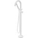 Freestanding bathtub faucet with shower set