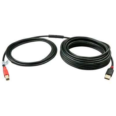 2. Lindy 42761 USB Cable USB 2.0 10m USB A USB B Black, Red