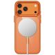 4. Tech-Protect Magmat Magsafe CC Case for iPhone 17 Pro Max / 18 Pro Max - Orange-Transparent