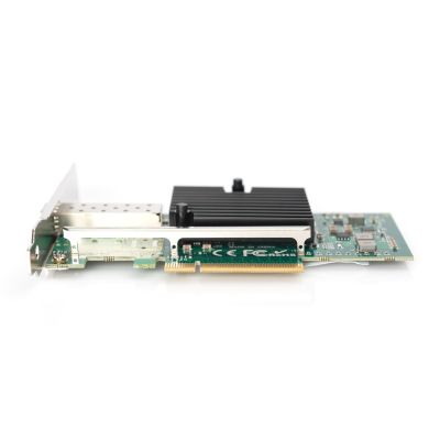 13. Single 10Gbps fiber optic port (SFP+) on PCI Express card, chipset: Intel JL82599EN