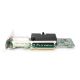 13. Single 10Gbps fiber optic port (SFP+) on PCI Express card, chipset: Intel JL82599EN