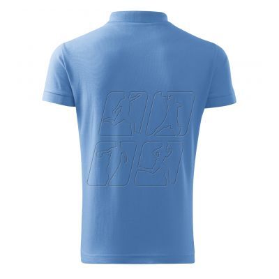 2. Malfini Cotton M MLI-21215 blue polo shirt