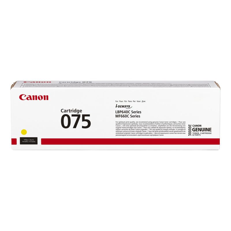 7. Canon 075 Toner Cartridge 1pc Original Yellow