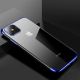 9. Clear Color case TPU gel cover with a metallic frame for Samsung Galaxy S22 + (S22 Plus) blue