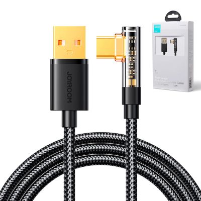 11. Joyroom Gaming Cable S-UC027A6 USB-C (angled) / USB-A (straight) 3A 1.2 m - black