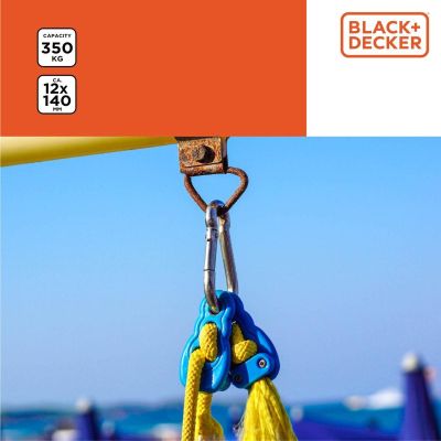18. STEEL CARABINER 2 PCS BLACK + DECKER