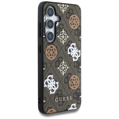 4. Guess 4G Printed Colored Peony Pattern MagSafe case for Samsung Galaxy S25 brown
