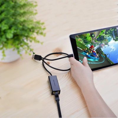 4. Ugreen external network card RJ45 - USB 2.0 100 Mbps Ethernet black (CR110 20254)