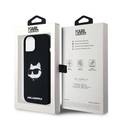 8. Karl Lagerfeld Silicone Choupette Head MagSafe Case for iPhone 15 Plus / 14 Plus - Black