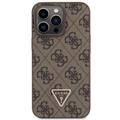 3. Guess GUHCP13LP4TDSCPW Case for iPhone 13 Pro / 13 - Brown Crossbody 4G Metal Logo