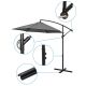 24. 300CM FOLDING GARDEN UMBRELLA ON A BOOM, ANTHRACITE GREY
