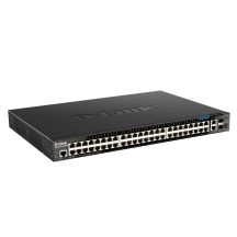 D-Link DGS-1520-52MP Managed L3 Gigabit Ethernet (10/100/1000) PoE Support 1U Black