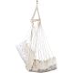 3. BRAZILIAN HAMMOCK HANGING CHAIR 100x50CM NATURA WITH SEWN-IN CUSHION WHITE